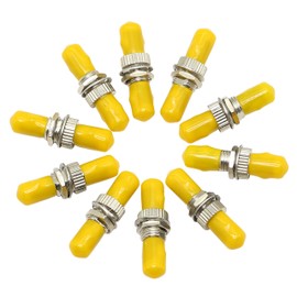 GELRHONR ST Fiber Coupler ST to ST/APC Simplex Multimode Male ST-ST Fiber Coupler Adapter (Pack of 10)