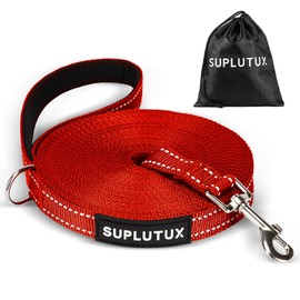 Dog Leash Long Leash for Dog Training, Training for Large Dogs, Medium Dogs, Small Dogs, Reflective Thread, Night Safe, Nylon, Durable, Long, Dog Leash Pet Supplies (Red, 9.8 ft (3 m)