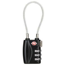 NBYT TSA 3 Digit Combination Lock Steel Wire Diameter 3mm Suitable for Suitcases, Backpacks, Drawers, Cabinets, Motorcycle Helmets, Bicycle Baskets