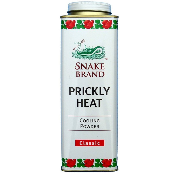 Prickly Heat Powder Snake Brand (280 Grams); Original Cool Body Powder for Sport Girl and Men/ Summer Hot Weather Powder