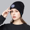 LED Beanie Hat with Headphones Wireless Black Musical Knitted Cap