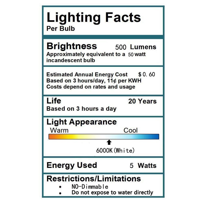 CTKcom 5W MR16 LED Bulbs (4 Pack), 120V G5.3 Base