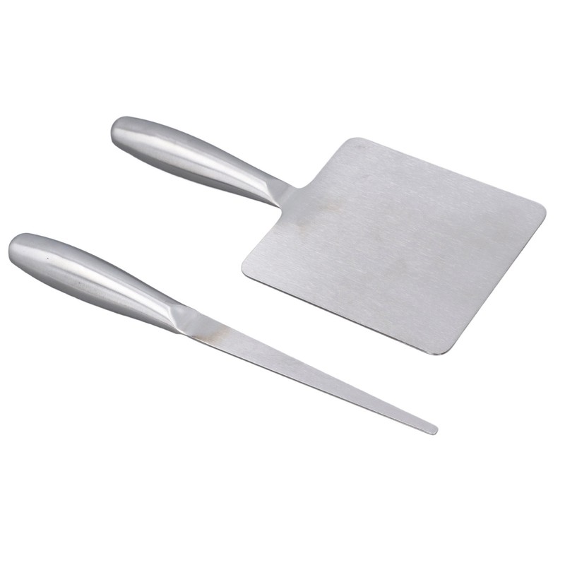 Food Scraper with Picking Stick Stainless Steel Dough Scraper Multipurpose