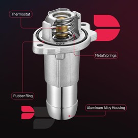 BDFHYK 902-847 Upgrade Aluminium Coolant Thermostat Housing Assembly Compatible with Hummer H3 H3T, compatible with Chevy Colorado, compatible with GMC Canyon 2.8L 2.9L 3.5L 3.7L Replace 12622316