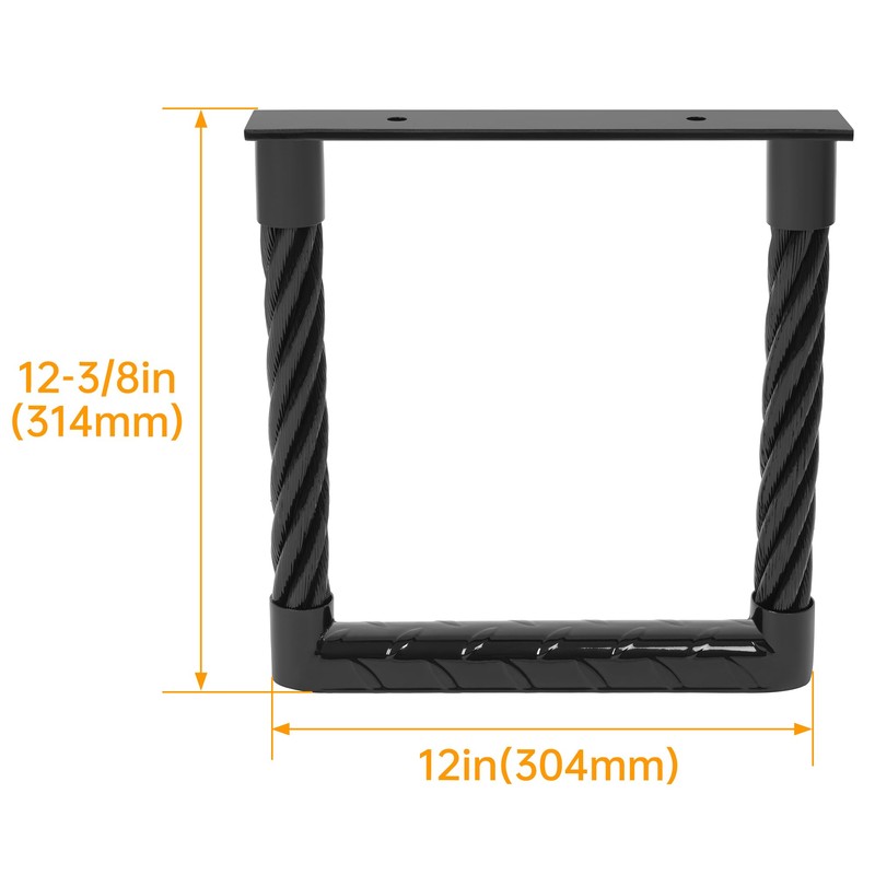 KUAFU Truck Step Perforated Cable Step Universal 1Pc Black