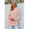 Dokotoo Womens Oversized Sweatshirt Waffle Knit Long Sleeve V Neck