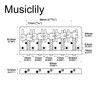Musiclily Pro 17mm Dual Load Heavy Duty 5-String Bass Bridge