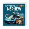 Second Ave Racing Car Nephew Square Children's Kids Birthday Greeting