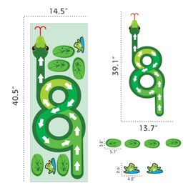 Sensory Path Decals Floor Stickers Hopscotch Classroom Decor - Snake Number 8 Floor Decals for Boosting Gross Motor Skills