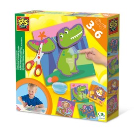 SES Creative 14042 - I Learn to Cut and Paste, Safe Scissors, Complete Set for Young Children