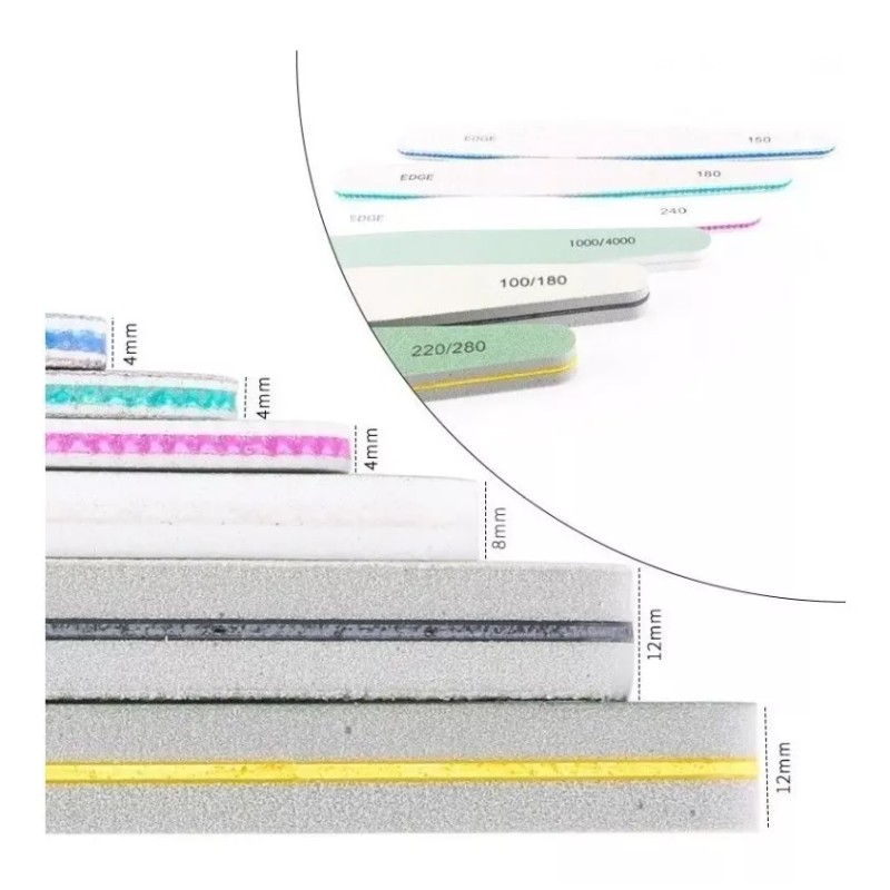 May Kit De 6 Limas Profesionales Para Uñas Acrílicas Y