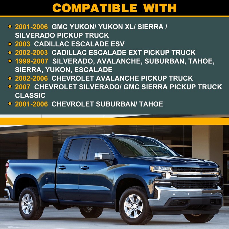 7BLACKSMITHS Center Console Lid Replacement Kit Compatible with Chevy Silverado