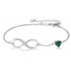 CDE Infinity Heart Symbol Charm Link Bracelet for Women 925
