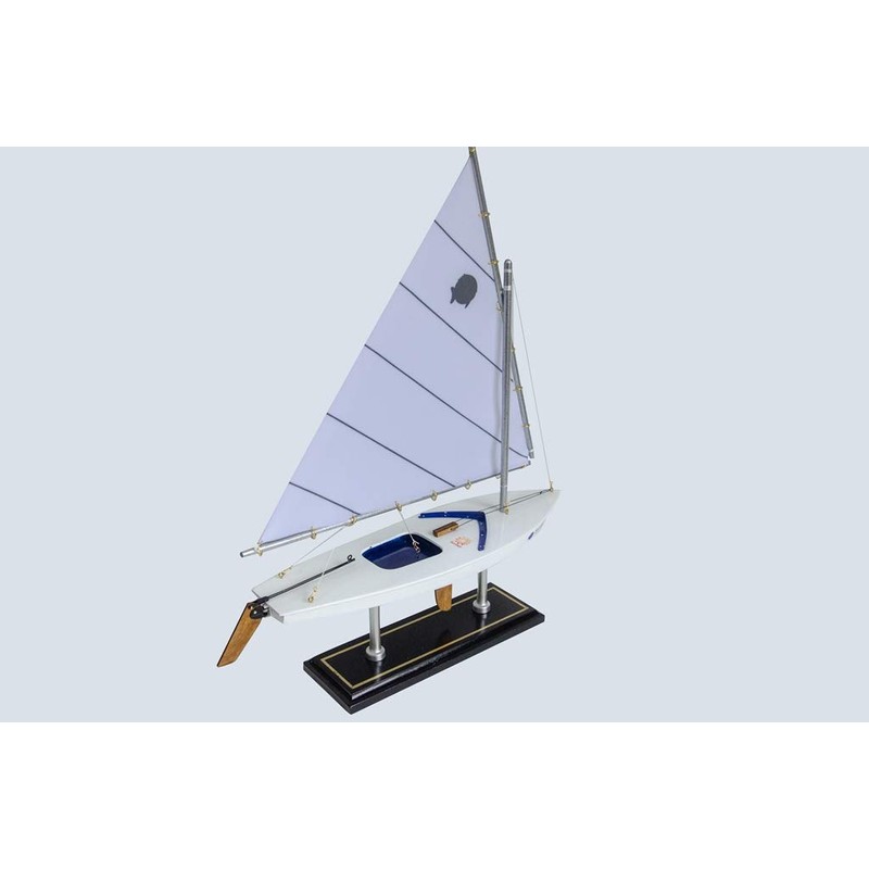 LK Scale Models Wooden Sunfish Model Race with Window Sailboat