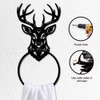 MAYJOYDIY Deer Head Towel Ring Metal Elk Antlers Wall Decoration