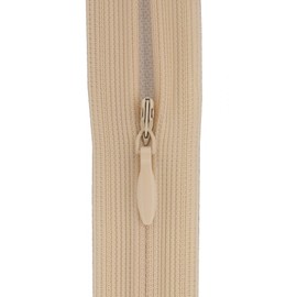 Invisible Zip Fasteners, Pack of 6 (Beige, 22 inch), Suitable for Light Weight fabic