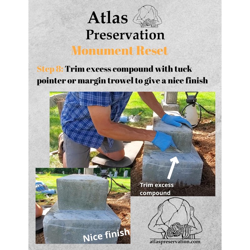 Atlas Preservation Small Light Gray Monument Repair Kit - Reset
