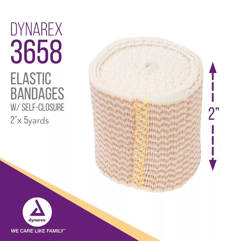 Dynarex Elastic Bandage with Self Closure 2" x 5yds -