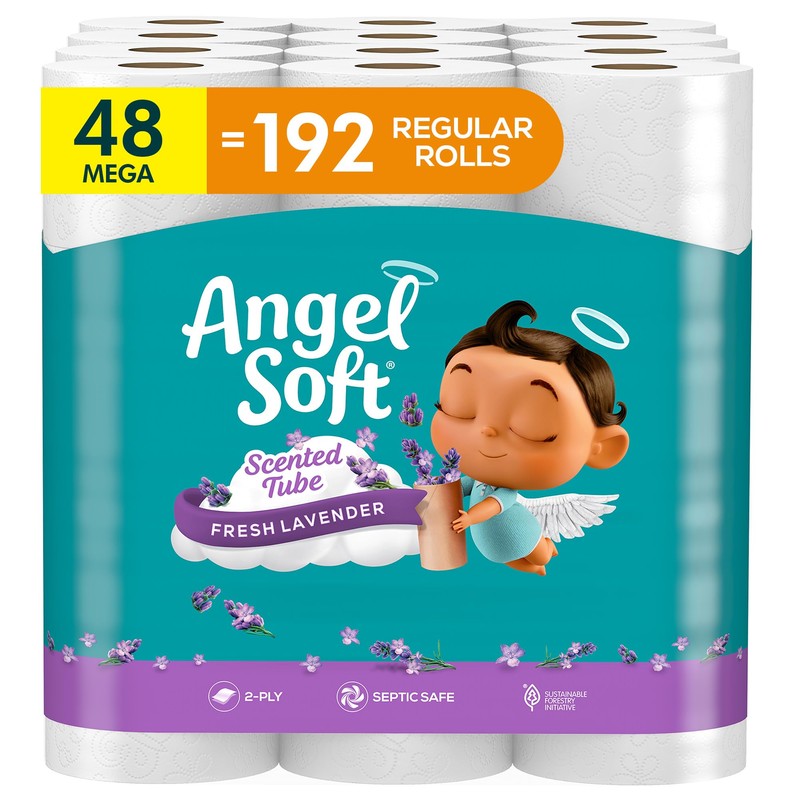 Angel Soft Toilet Paper with Fresh Lavender Scented Tube, 48