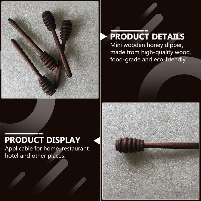 FUNOMOCYA Reusable Honey Wand Spoons Honey Stirrer Stick for Honey