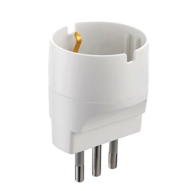 Electraline 71916-schuko Adaptor Plug 10 A 230 V Matt White Colour: White