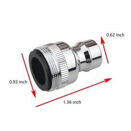YHXiXi 2PCS 15/16-27 Male or 55/64-27 Female Dishwasher Faucet Adapter Portable Washer Faucet Snap Adapter Connection Accessories