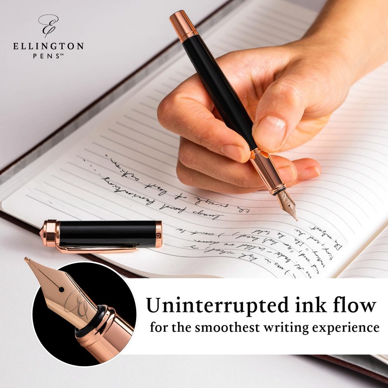 Ellington Pens Luxury Fountain Pen Set - Smooth Medium Nib-