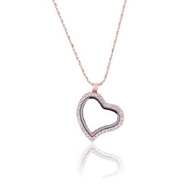 BG247 Floating Locket (Rose Gold Heart)