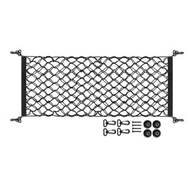 RED WOLF Envelope Style Cargo Net Fits for 2006-2022 Ford Explorer Escape Expedition Double Layer Cargo Netting with Screw Cap Installation Kit, Rear Trunk Organizer Storage Mesh