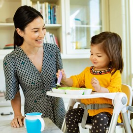 Munchkin® Raise™ Toddler Fork and Spoon Utensil Set, Rest Keeps Tip Off Table, BPA Free, 6 Pack, Purple