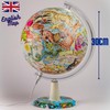 EXERZ 30 cm Art Globe Zodiac Illuminated - English Map
