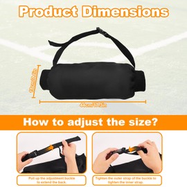 Football Hand Warmer Pouch, Polyester Windproof Football Hand Muffs Warmer Practical Sports Accessories Suitable for Camping Hiking Cycling (Black)