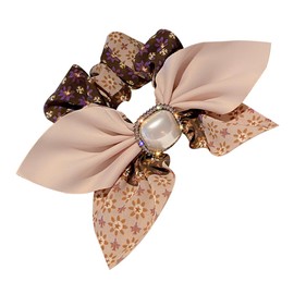Healvian Elegant Hair Accessories for Women Pearl Bow Headband Fashion Head Tie Hair Ribbon Bow