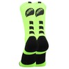 MadSportsStuff Football Logo Crew Socks (Neon Green/Black, Small)