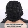 Short Wig Black Curly Wig Finger Wave Synthetic Full Wig