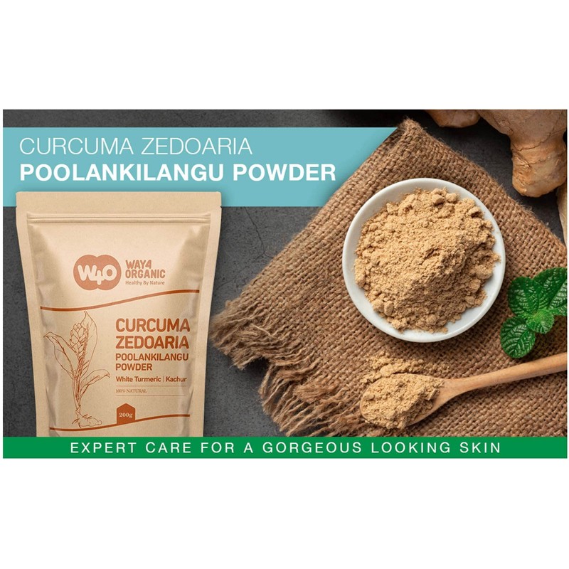 White Turmeric (Poolankilangu,Curcuma Zedoaria,Kachur Root) Ground Powder 8 Ounces(226 Grams),