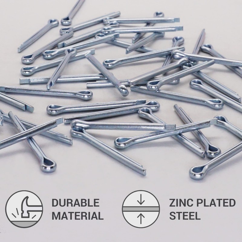 SKIR'CO Pack of 20 Galvanised Steel Cotter Pins, 4 x