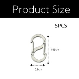 5Pcs Silver Lobster Clasp, Stainless Steel Double Opening Lobster Clasps, Chain Shortener Extender Connector, Jewelry Making Supplies for Necklace Bracelet Repair DIY Crafts
