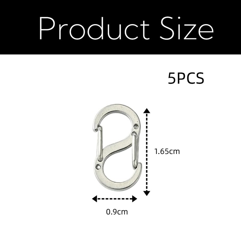 5Pcs Silver Lobster Clasp, Stainless Steel Double Opening Lobster Clasps,