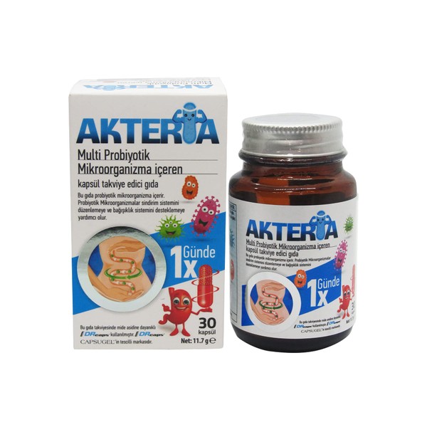 Doğadan İlaç Akteria Multi Probiotik Prebiotik mikroorganizma, inülin içeren 30