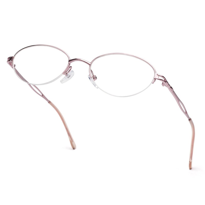 [Soarea] 老眼鏡 おしゃれ レディース ブルーライトカット老眼鏡 シニア グラス細いフレーム 眼鏡（度数+1.5，ピンク ）