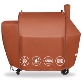 QuliMetal Grill Cover for Pit Boss Competition Series 1600, Pro Series 1600 Elite Wood Pellet Grill, PB1600CS, PB1600PS2, PB1600PSE, 600D Waterproof Fade Resistant Pit Boss 1600 Grill Cover, Brown