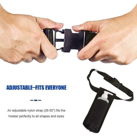Fiacvrs Massage Bottle Holster, Sports Massage Oil Single Kit Massage Belt, Adjustable Single Holster for Massage Oil, Massage Kit for Professional Massage Oil, Massage Lotion(Black)