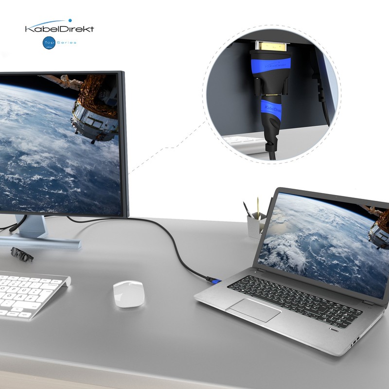 KabelDirekt - HDMI DVI Adapter - (High Speed HDMI -