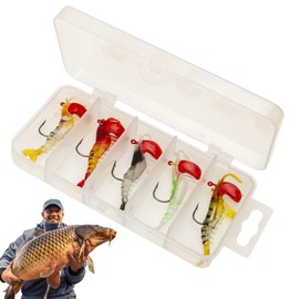 Swim Bait for Bass Fishing | 5X Realistic Shrimp Pre-Rigged Fishing Swimming Lure,Saltwater Freshwater Beginners Angling Tackle for Tuna, Perch, Trout