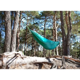 Treeup TU 600 Professional Outdoor Hammock, Nylon Ripstop, 330 x 150 cm, Maximum Load 250 kg (Green)