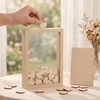 100 Pcs 1" Wooden Hearts for Crafts, DIY Ornaments, Hanging