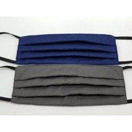 2 masks Fabric Face Mask Mouth Cover 2-Layer Homemade Washable Resuable