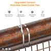 Sinlon Chain Link fence Ties 100pcs Multi-Purpose Self-Locking Metal Zip