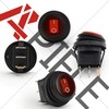 APIELE Waterproof Round Rocker Toggle Switch 2 Position DC 12V